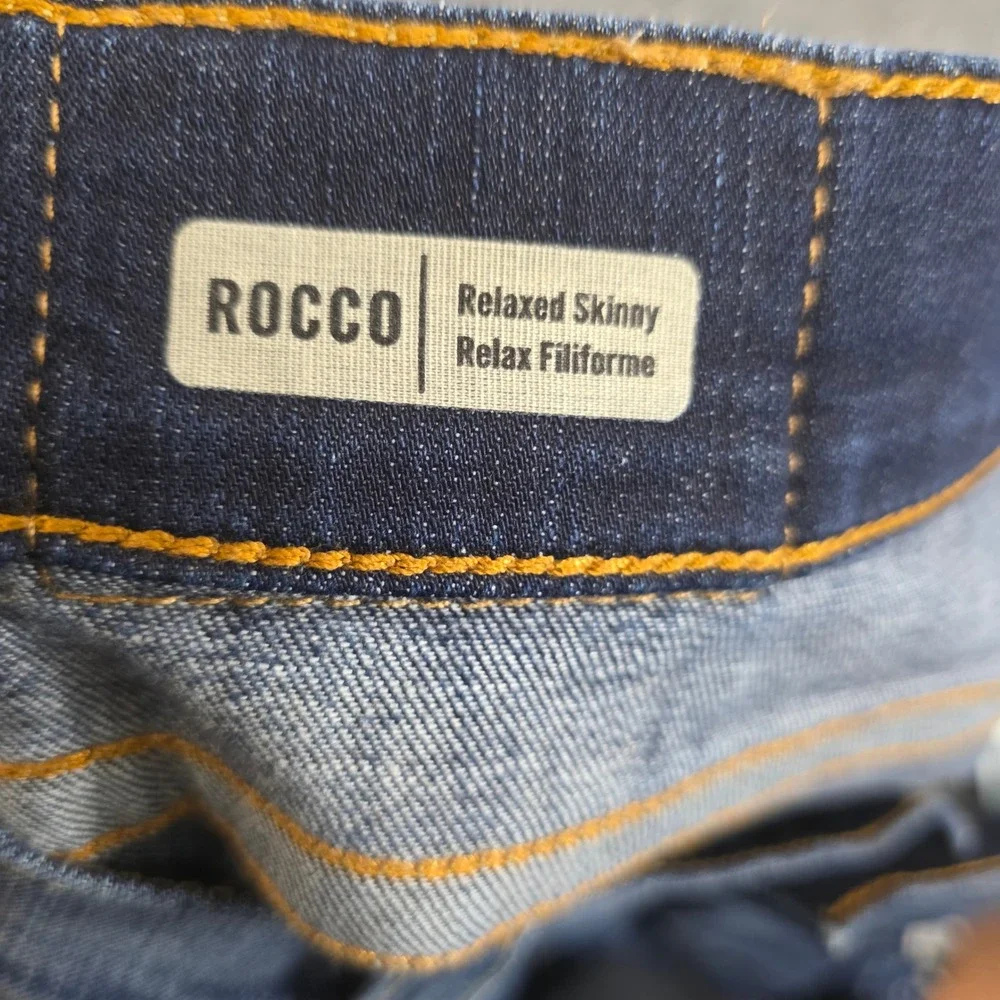 True‎ Religion Rocco Jeans Mens 36X33 Blue Denim Relaxed Skinny Button Fly USA
